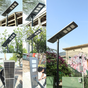 Farola <span class=keywords><strong>Solar</strong></span> AL6063 de 100W-500W con Módulo Monocristalino para Mayoristas, Iluminación de Jardín Exterior - Product Image 4