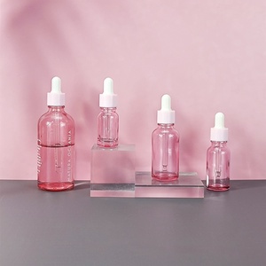 30ml 50ml 100ml Pink Matte Frosted Recyclable Rose Gold Oil Serum Glass <b>Dropper</b> <b>Bottle</b> for Cosmetic Skin Care Pipette - Product Image 4