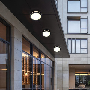 Lampada da Parete LED Ovale Rotonda Grande Nera per Esterni Ningbo 8W 12W 15W 18W 20W 22W, Plafoniera in Plastica <span class=keywords><strong>IP54</strong></span> - Product Image 5