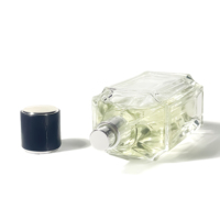 Nouveau design bouteille d'huile essentielle bouteille en verre de forme unique emballage de soins de la peau bouteille de parfum vide transparente de 100ml