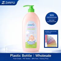 Bouteille Pompe en Plastique PE 1000ml, Impression Dorée/Soie, Étiquette Personnalisée, Vente Directe Usine, Emballage pour Shampoing, Lotion, Bébé, Enfant, Animaux, Salon