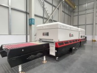 Mesin Tempering Kaca SH FA2850 Konstruksi Baja Motor Gear untuk Penggunaan Arsitektur Furnitur Kontrol Cerdas PLC Hemat Energi