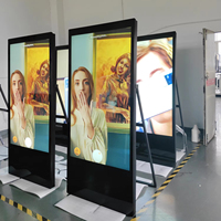 Panneau LCD publicitaire interactif de 55 pouces épissage support de sol tablette écrans de signalisation pour centre commercial gonflables portables