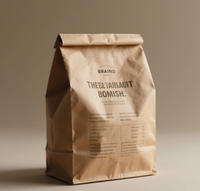 500g 1kg sac d'emballage en papier kraft pour café à fond plat en aluminium conception imprimée de valve de luxe pour une expérience de café de qualité supérieure