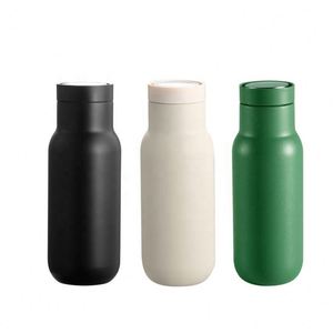 2024 New Press-type 380ml Stainless Steel Sports Water <b>Bottle</b> With Lid Tumbler <b>Coffee</b> Mug Water <b>Bottle</b> Set - Product Image 2