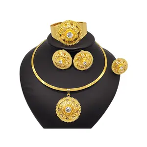 Guangzhou yulaili luxurious style jewelry sets gold plated for women Ethiopia