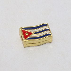 Cuentas espaciadoras de esmalte con diseño de bandera de país (México, Argentina, Venezuela, Colombia) en forma de corazón y rectángulo, y bandera nacional de Latinoamérica, para joyería - Product Image 4