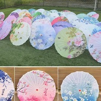 Parapluie décoratif en toile cirée pour femmes, imperméable, fait main, style danse classique chinoise, parasol de mariée W23-345