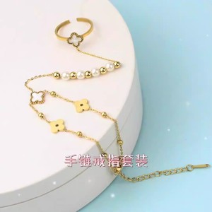 Nuovo Bracciale da Donna alla Moda in Acciaio Inossidabile con Occhio Turco, Mano di Hasma, Serpente e Farfalla, Anello da Dito, Catena da Mano, Non si Ossida - Product Image 5
