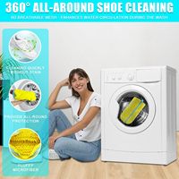 Nettoyeur de baskets Gym Sneakers et chaussures plates Sac à linge avec protection à glissière Design Sac de machine à laver les chaussures de grande taille