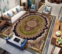 Tapis moderne de luxe fabriqué à la machine, doux, écologique, de haute qualité, grand motif floral bohème, polyester, décoration de salon