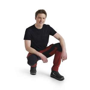 BLAKLADER - 145918455999C48 Service <b>trousers</b> with <b>stretch</b> Burned red/<b>Black</b> - EAN 7330509781159 WORK <b>TROUSERS</b> CARGO WORK <b>TROUSERS</b> - Product Image 4