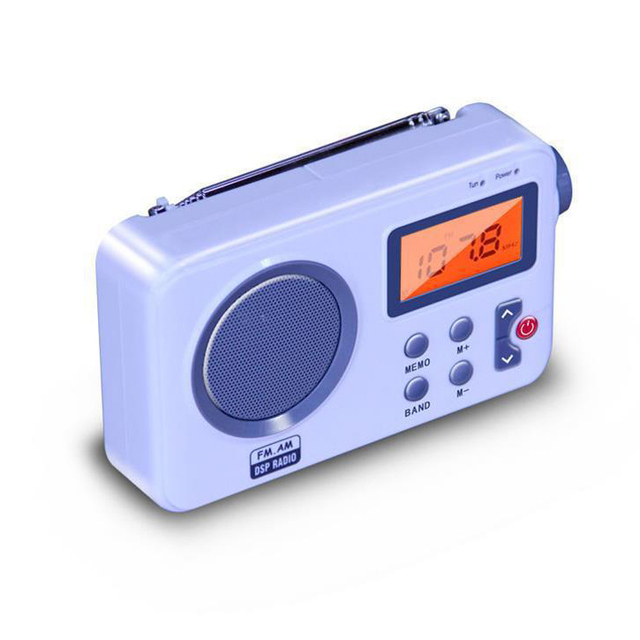 Portable FM/AM Medium-wave Time-controlled Stereo Battery-powered Radio with Imported Japanese DSP Chip for the Elderly