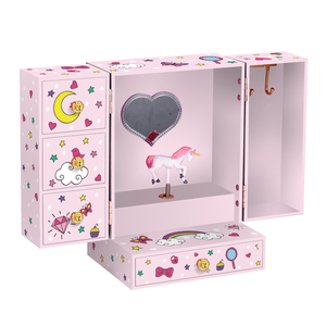 Siempre brillante personalizado Ángel <span class=keywords><strong>bailarina</strong></span> flor Rosa armario joyería caja de música ganchos para niños - Product Image 6