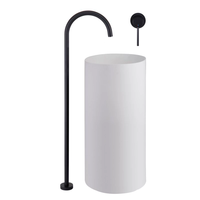 Robinet sur pied Robinet mitigeur de baignoire sur pied Ensemble de robinet de douche
