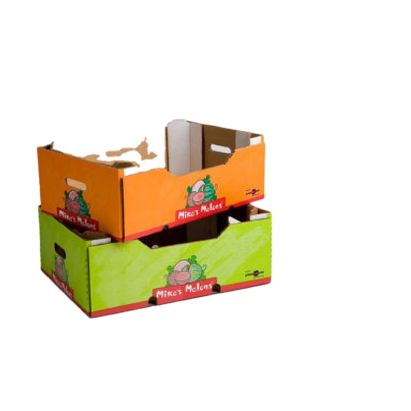 Heavy Duty Glossy Custom Color Corrugated Paper Cardboard Box for Fruit and Vegetable