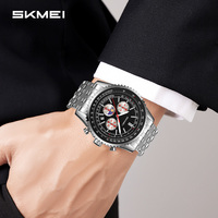 Montre pour homme OEM avec logo personnalisé, style antique simple, mouvement à quartz de haute qualité, acier inoxydable, verre, étanche 3ATM, aiguilles de 47 mm