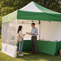 Stand d'exposition 10x10 pieds, tente carrée double couche imperméable, portable, pliable, pour événements extérieurs, chapiteau, salon professionnel, gazebo