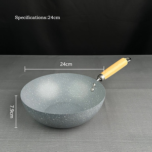 <span class=keywords><strong>Wok</strong></span> para freír antiadherente <span class=keywords><strong>de</strong></span> mármol <span class=keywords><strong>de</strong></span> alta calidad, duradero y fácil <span class=keywords><strong>de</strong></span> limpiar, versátil para cocinar, entrega rápida - Product Image 5