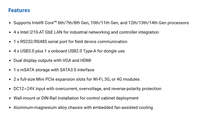 CANGHAN NP-61x3 PC Industri Dinding, 4 Intel I210-AT GbE LAN, 2 Slot Mini PCIe, VGA HDMI Dual Display untuk Visi Mesin