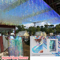 YTSF-J5 Rideau de pluie laser Dream le plus vendu avec motif floral coloré en PVC pour la décoration de mariages et de plafonds