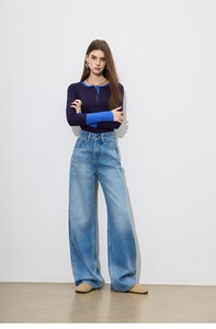<span class=keywords><strong>Jean</strong></span> pour femme de qualité supérieure, délavé, <span class=keywords><strong>taille</strong></span> mi-haute, coupe ample et décontractée, nouveau modèle printemps, <span class=keywords><strong>jean</strong></span> baggy à jambe large pour femme - Product Image 3