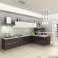 Meubles de cuisine modulaires PRIMA LUXURY AMAZING en contreplaqué résistant à l'humidité avec îlot central pour maisons familiales