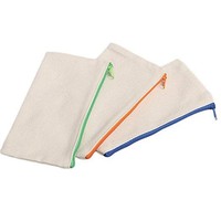 Pochette zippée en toile de coton vierge pour loisirs créatifs, peinture, papeterie, fournitures artistiques et voyages