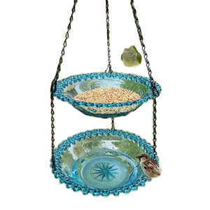 Joysing Çevre Dostu Asılı Plastik Sağlam Kuş Yemliği Çiçek Şeklinde Su Geçirmez Şık Kase Bahçe Dış Mekan Dekoru Sinek Kuşları - Product Image 1