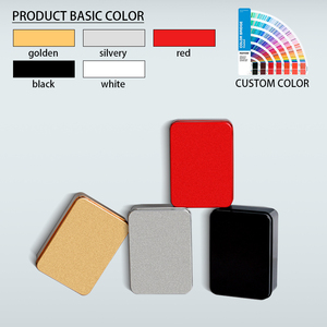 Scatola di Latta Rettangolare Riciclabile per Unghie Finte, Mini Cuffie, Confezione Regalo Personalizzabile con Cerniera in Metallo - Product Image 3