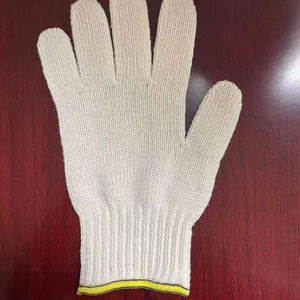 ถุงมือทำงานสีขาวเวียดนาม น้ำหนัก 600 กรัม/โหล TC (ผ้าฝ้าย 35% โพลีเอสเตอร์ 65%) ถุงมืออุตสาหกรรมสำหรับป้องกันมือ - Product Image 1