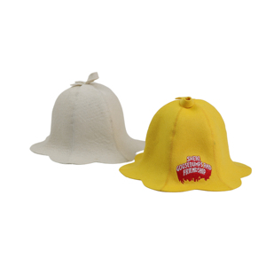 Chapeau de sauna en pure laine avec une bordure ondulée et fluide qui fait ressembler la chaleur à un lointain souvenir - Product Image 6