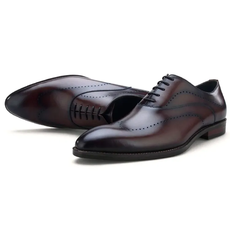 Scarpe eleganti da uomo in vera pelle per scarpe formali da uomo in pelle con punta a punta scarpe da uomo italiane