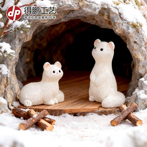 Figura de resina en miniatura de hurón, adorno de escritorio con forma de animal, decoración del hogar - Product Image 1