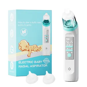 Electric Baby Nose Sucker Nasal Aspirator Rechargeable 5 Levels Power Suction for Baby WITH Music and Light Soothing Function