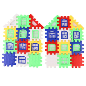 Desarrollo educativo de habilidades preescolares, juguetes de construcción entrelazados de empalme de tallo para niños pequeños, bloques de gofres - Product Image 3