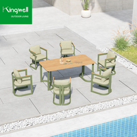 Ensemble de mobilier de jardin en aluminium imperméable et résistant aux UV, prix de gros, table et chaises de bistrot pour l'extérieur