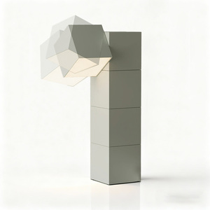 La <span class=keywords><strong>lampada</strong></span> da tavolo creativa e minimalista con blocchi da costruzione dal design semplice dona luminosità e ordine alla camera da letto - Product Image 3