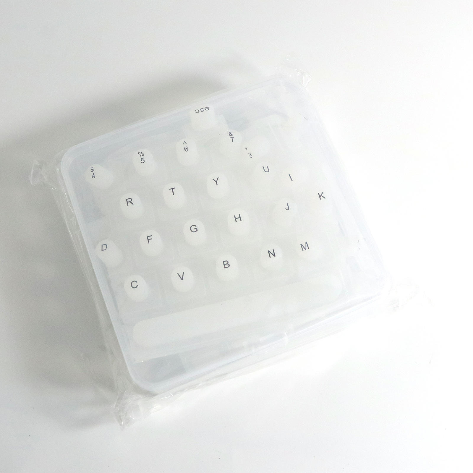 Boîte blanche/ronde en PP + sac transparent