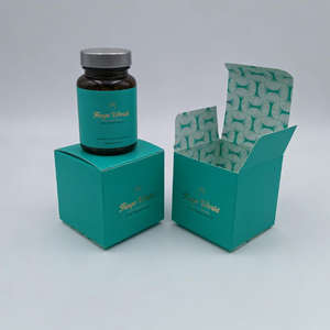 Boîtes d'emballage personnalisées pour capsules végétales avec plateau intérieur, boîtes en carton sur mesure pour médicaments - Product Image 1