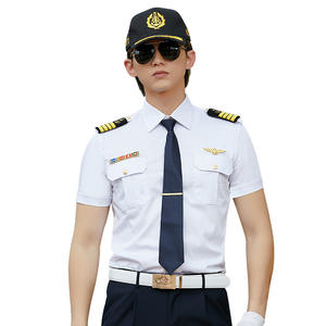 Uniforme de <span class=keywords><strong>marin</strong></span> d'été Chemise à manches longues Vêtements de travail pour hommes Belle épaulette Capitaine - Product Image 1