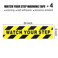 Autocollants de sécurité antidérapants en PVC noir/jaune découpés à la forme, membrane imperméable, adhésifs pour sols et escaliers – Attention au sol !