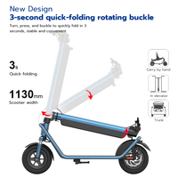 Patinete Eléctrico Plegable X11 Azul, el Mejor de la UE 2026, Rápido, con Motor sin Escobillas de 450W, Batería Extraíble y Amortiguador de Impactos, Ruedas de 10 Pulgadas