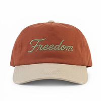 Casquette de baseball 5 panneaux en coton recyclé bicolore vert, broderie personnalisée, unisexe, pour hommes, style sportif, vente en gros