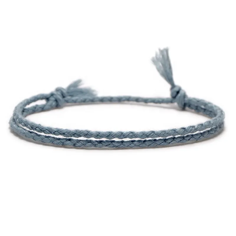 Pure cotton hand-woven hand rope solid color cotton and linen bracelet women's student simple cold Japanese ins bracelets