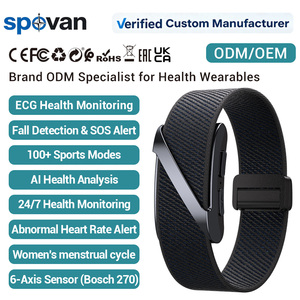 Bracelet <span class=keywords><strong>Connecté</strong></span> Sans Écran ECG HRV, Suivi d'Activité avec Capteur 6 Axes, Détox Numérique Sans Affichage, Moniteur de Fréquence Cardiaque SpO2 et Sommeil ODM - Product Image 1