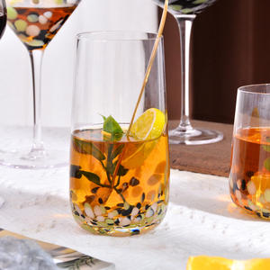 Verres à eau en verre vert à pois mexicains Samyo, lavables au <span class=keywords><strong>lave</strong></span>-<span class=keywords><strong>vaisselle</strong></span>, verres à boire en cristal pour l'eau, le jus, les cocktails - Product Image 4