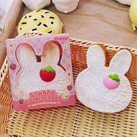 Jouet Squishy Lapin Crémeux à Remontée Lente, Réaliste en Forme de Boulette Vapeur, Anti-Stress, Jouet Sensoriel Fidget, Décoration de Bureau