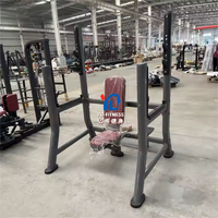 YG Fitness YG-7033 Banc de presse aux épaules assis Olympic - Rack de presse aux épaules à charge libre professionnel pour l'entraînement des deltoïdes