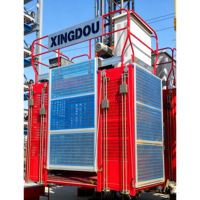 Monte-charge de chantier personnalisé à cage unique pour le levage de matériaux et de personnel, destiné aux projets d'ingénierie industrielle
